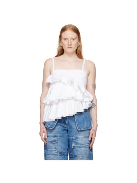 MSGM White Ruffled Camisole