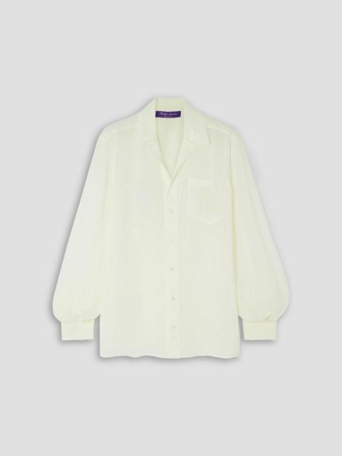 Other Designers Kacey broderie anglaise-trimmed voile shirt