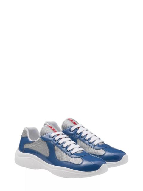Prada Men's Patent Leather and Technical Fabric America's Cup Sneakers