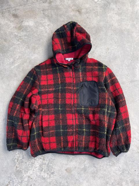 Other Designers Uniqlo - J.W. Anderson X uniqlo plaid bulky fleece hooded jacket
