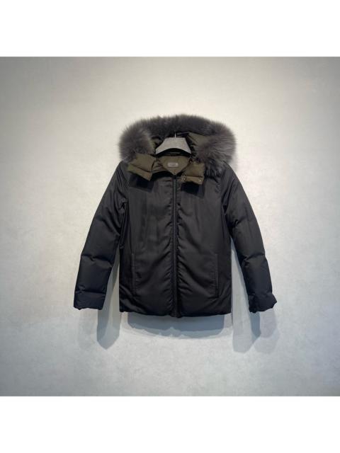FENDI Fendi down jacket with monster pattern and real fur trim.