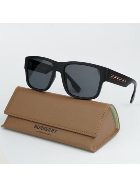 Burberry NEW Burberry BE4358 KNIGHT 346481 Matte Black Dark Grey Polarized Men Sunglasses