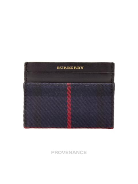 Burberry Burberry Card Holder Wallet - Navy Check