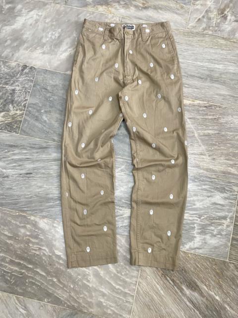 A BATHING APE® BAPEEASY Embroidery Monkey face chino pants