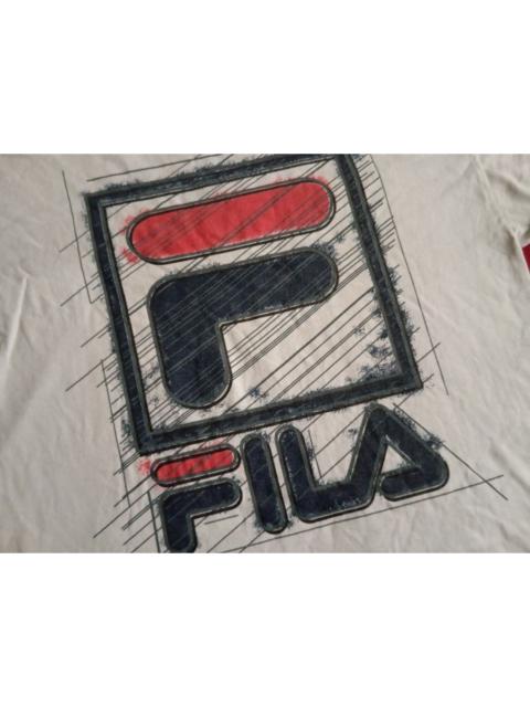 FILA VTG 90s Fila 🎾 Tshirt Spellout Big Logo 🔥
