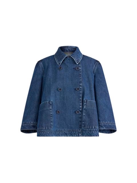 Altuzarra Hayden Cropped Organic Denim Jacket medium wash
