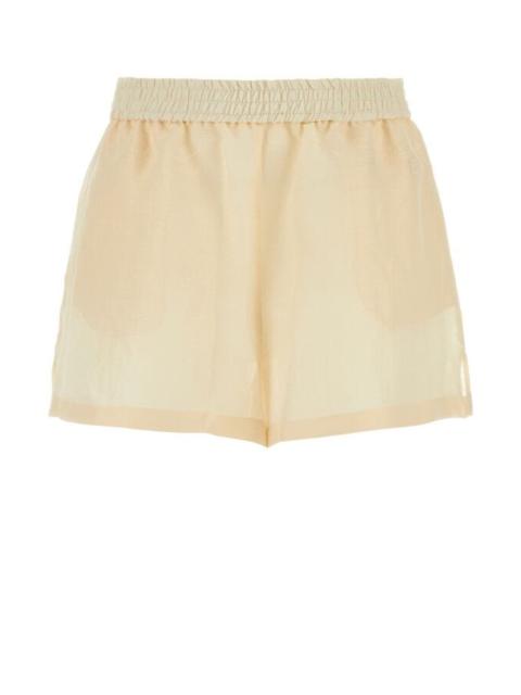Givenchy Women Cream Silk Blend Shorts