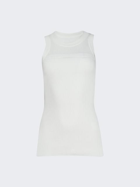sacai Cotton Knit Tank Top Off White