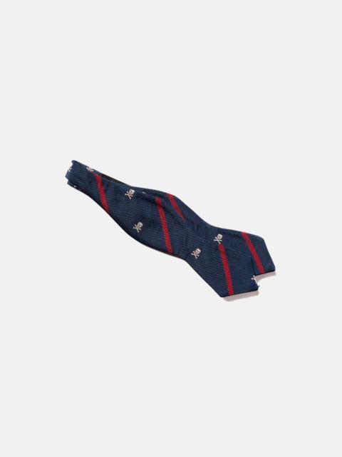 J. PRESS NAVY WITH RED SKULL AND BONES CLUB BOW TIE