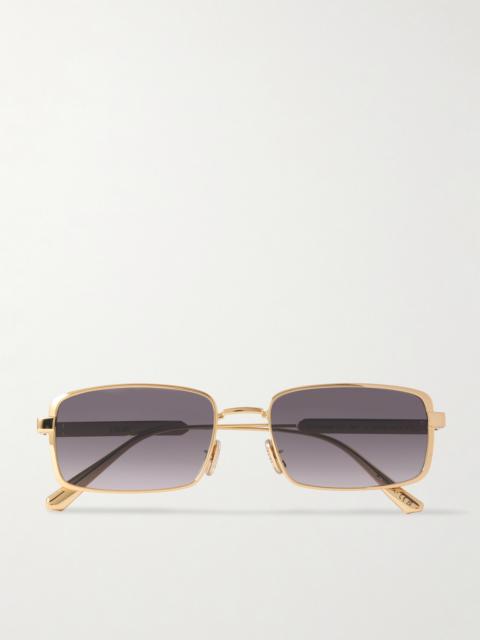 Dior Diorcannage S2u Rectangular-frame Gold-tone Sunglasses