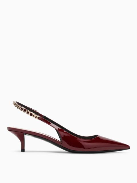 Gucci Rosso Ancora Varnished Leather Signorina Décolleté Women