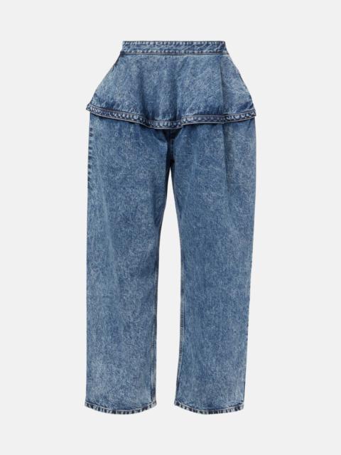Alaïa High-rise wide-leg jeans