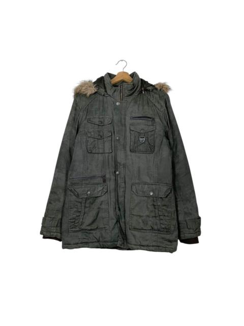 Other Designers In The Attic Military Hooded Jacket