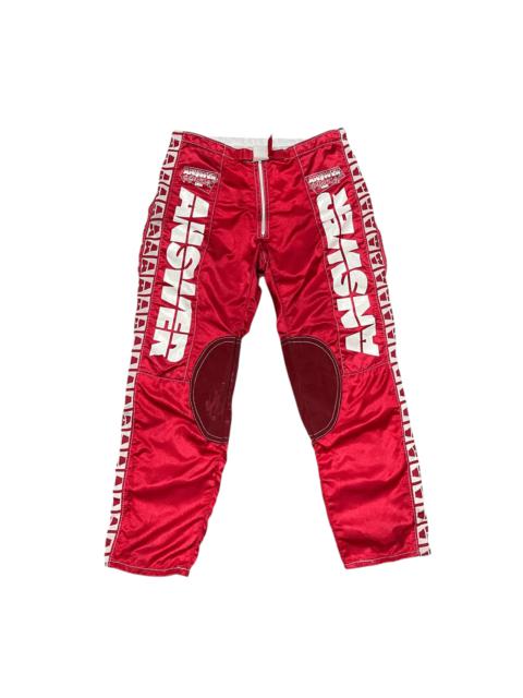Other Designers Japanese Brand - Vintage Answer Racing Motocross Side Tape Pants