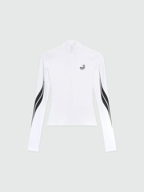 MSGM White lycra top with MSGM Race graphics