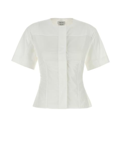 Alexander Mcqueen Women White Poplin Shirt