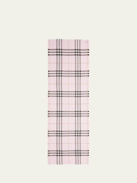 Burberry Giant Check Gauze Scarf