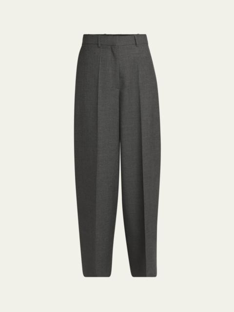 Tailored Straight-Leg Wool Trousers