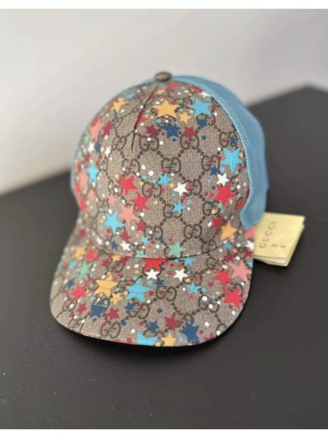 Gucci Print GG with stars Supreme Velcro Strap Baseball Cap