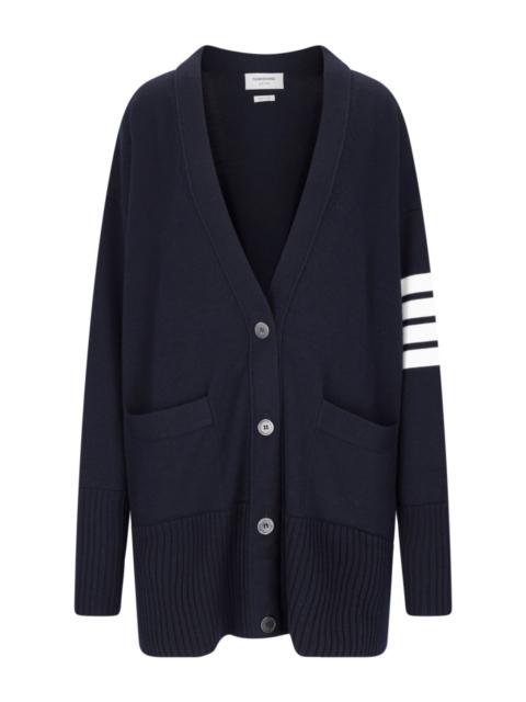 Thom Browne THOM BROWNE - OVERSIZED WOOL V-NECK CARDIGAN