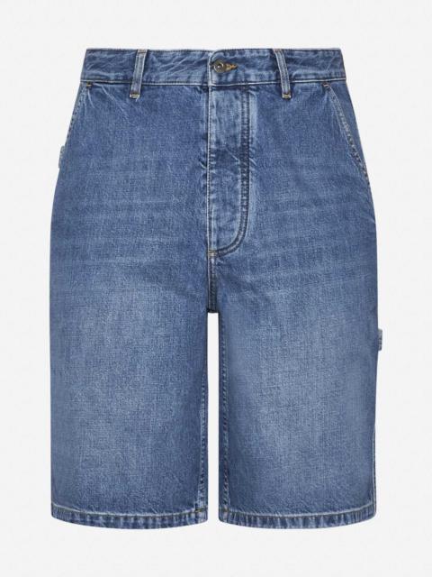 Cargo denim shorts