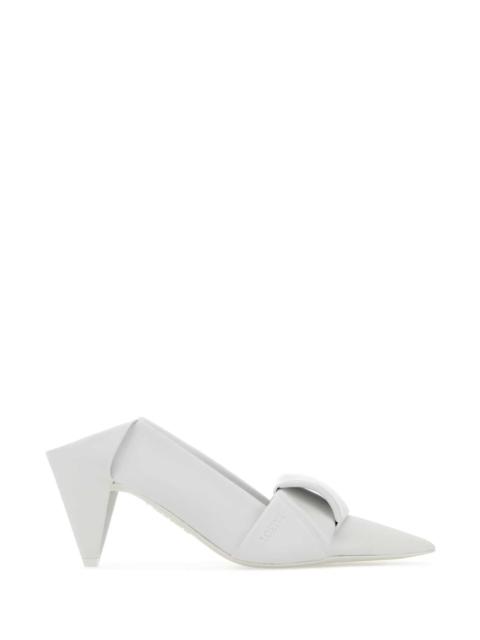 Loewe Loewe Women White Leather Origami Mules