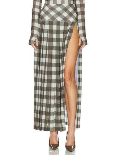 NORMA KAMALI Pleated Long Skirt