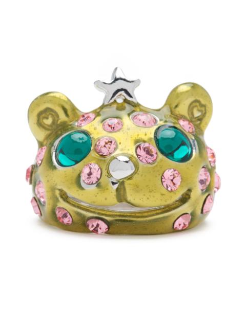 Collina Strada LIME PINK FRECKLES PRINCESS BEAR RING