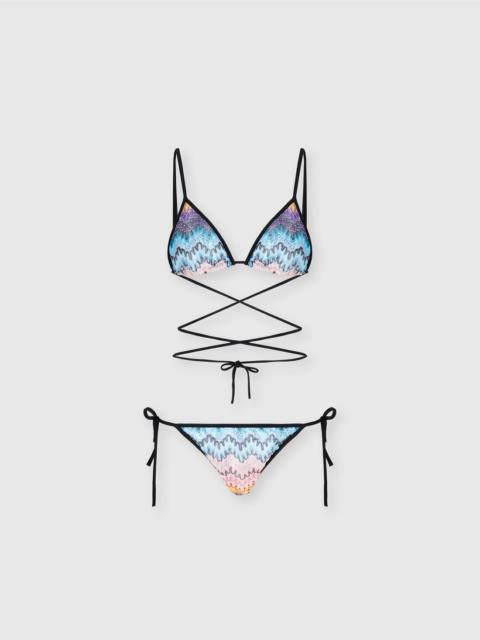 Missoni Bikini with long ties and mesh details