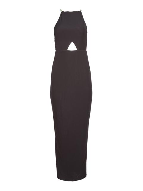 Fleur du Mal Rhinestone Chain Dress