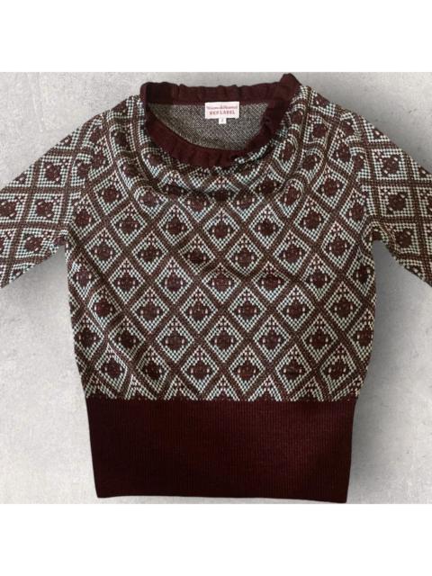 Vivienne Westwood VW Red Label Glitter Orb Cowl Collar Sweater