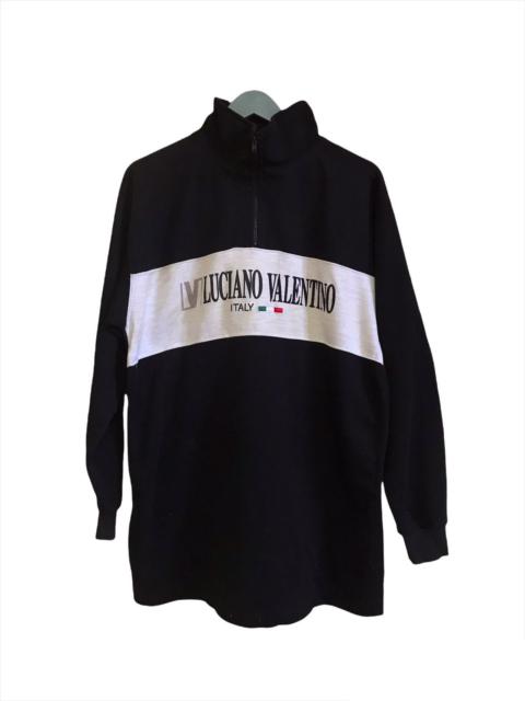 Luciano Valentino Italy Spell Out Half Zip Sweater