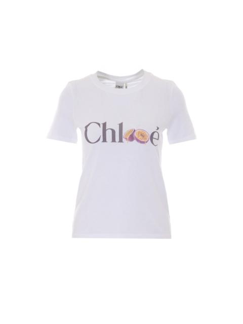 Chloé Chloe' Women Chloe' Logo T-Shirt With Passion Fruit Print
