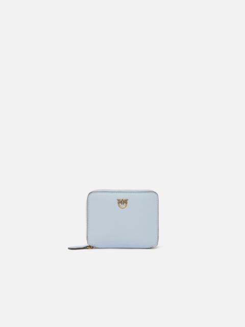 PINKO SQUARE LEATHER ZIP-AROUND PURSE