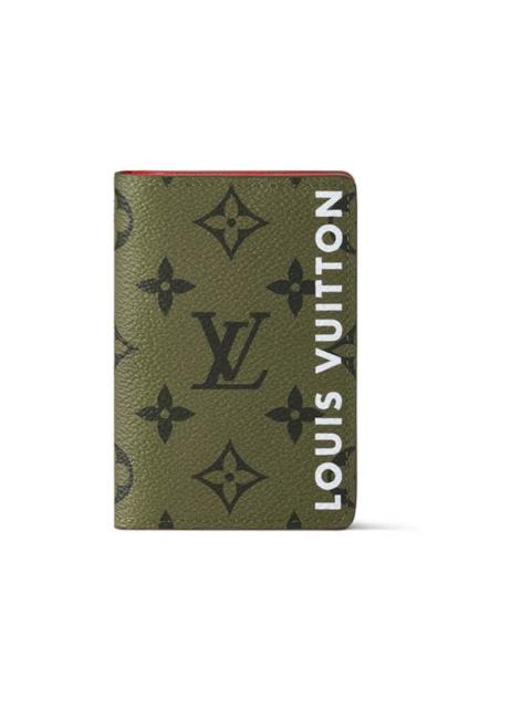 Louis Vuitton Louis Vuitton Pocket Organizer Khaki Green/Vermillion Red