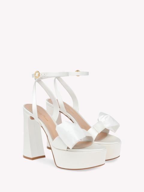 Gianvito Rossi Gianvito Rossi Rosie Sandal in White Fabric at Nordstrom