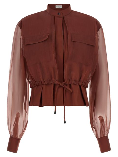 Brunello Cucinelli Brunello Cucinelli Women Silk Sleeves Blouse