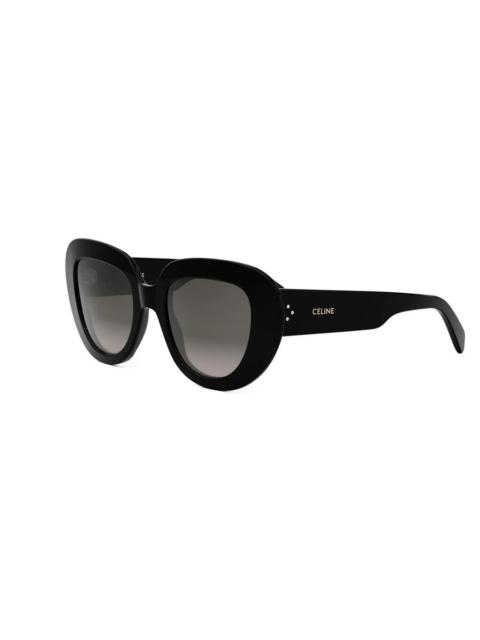 CELINE Celine 3 DOTS Smoke Gradient Cat Eye Ladies Sunglasses CL40309I01B51