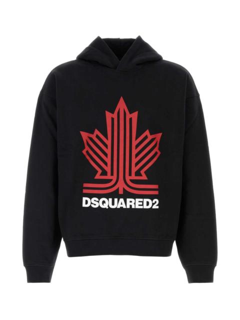 DSQUARED2 Dsquared Men Black Cotton Oversize Sweatshirt