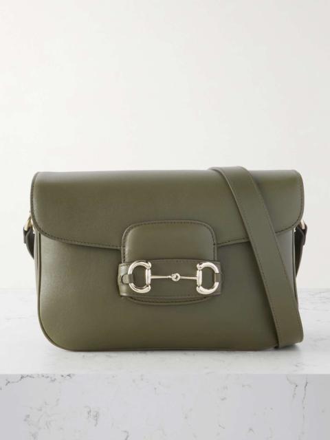Horsebit 1955 leather shoulder bag Green