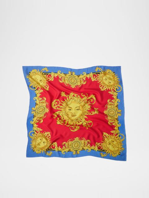 VERSACE JEANS COUTURE Printed Silk Twill Scarf
