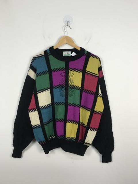 Other Designers Japanese Brand - Full Mac Multicolor Box Pattern Knit Sweater #3026