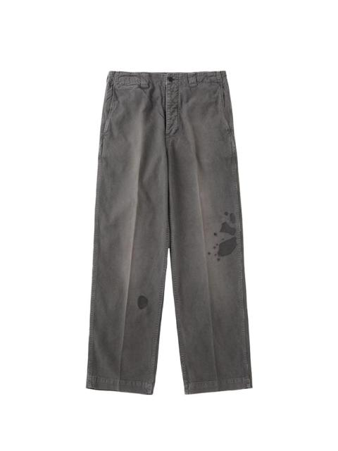 visvim WIDE CHINO PANTS CRASH CHARCOAL