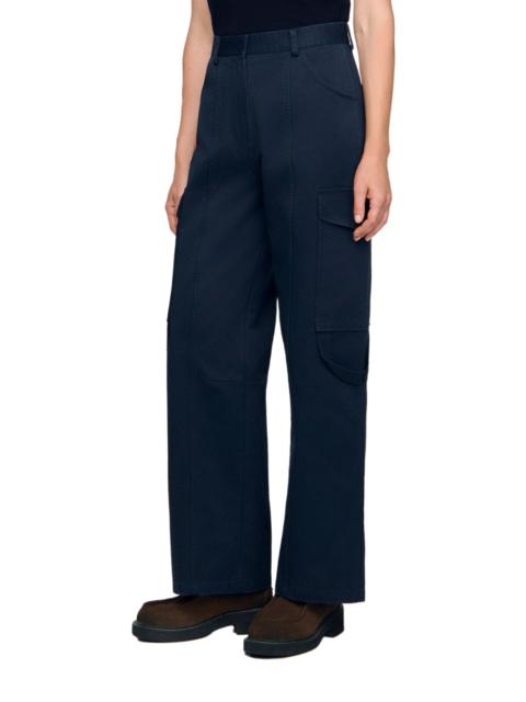 Sandro SANDRO Cargo trousers in Navy Blue at Nordstrom
