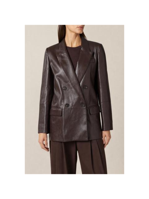 Brunello Cucinelli Brunello Cucinelli Womens New Sigaro Leather Jacket