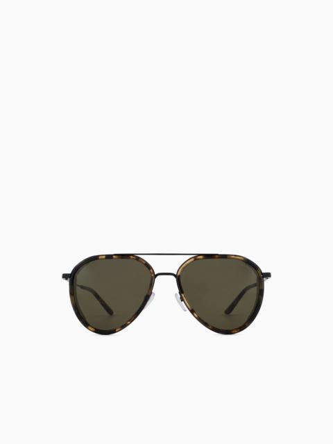 EMPORIO ARMANI MEN’S AVIATOR SUNGLASSES