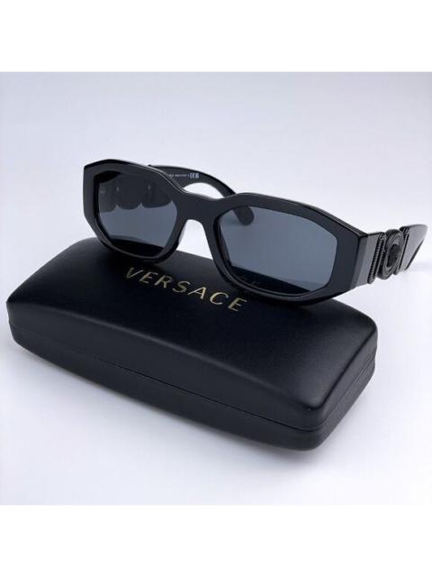 VERSACE NEW Versace VE4361 536087 Black Gray Rectangle Unisex Sunglasses