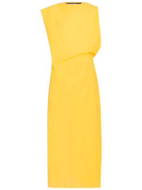 JACQUEMUS Jacquemus La Robe Drap Draped Cotton-blend Midi Dress