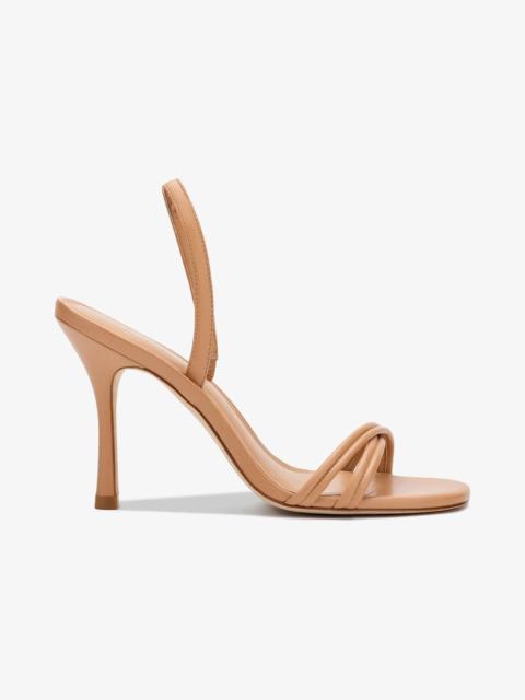 Larroudé Annie Sandal In Tan Leather