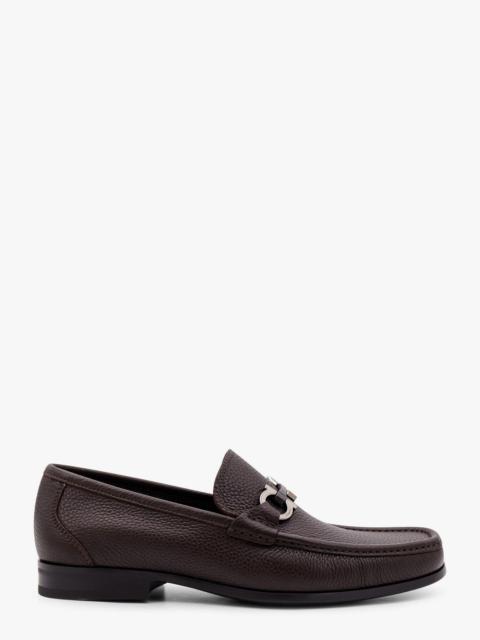 FERRAGAMO Ferragamo Men Grandioso Leather Loafer With Gancini Detail